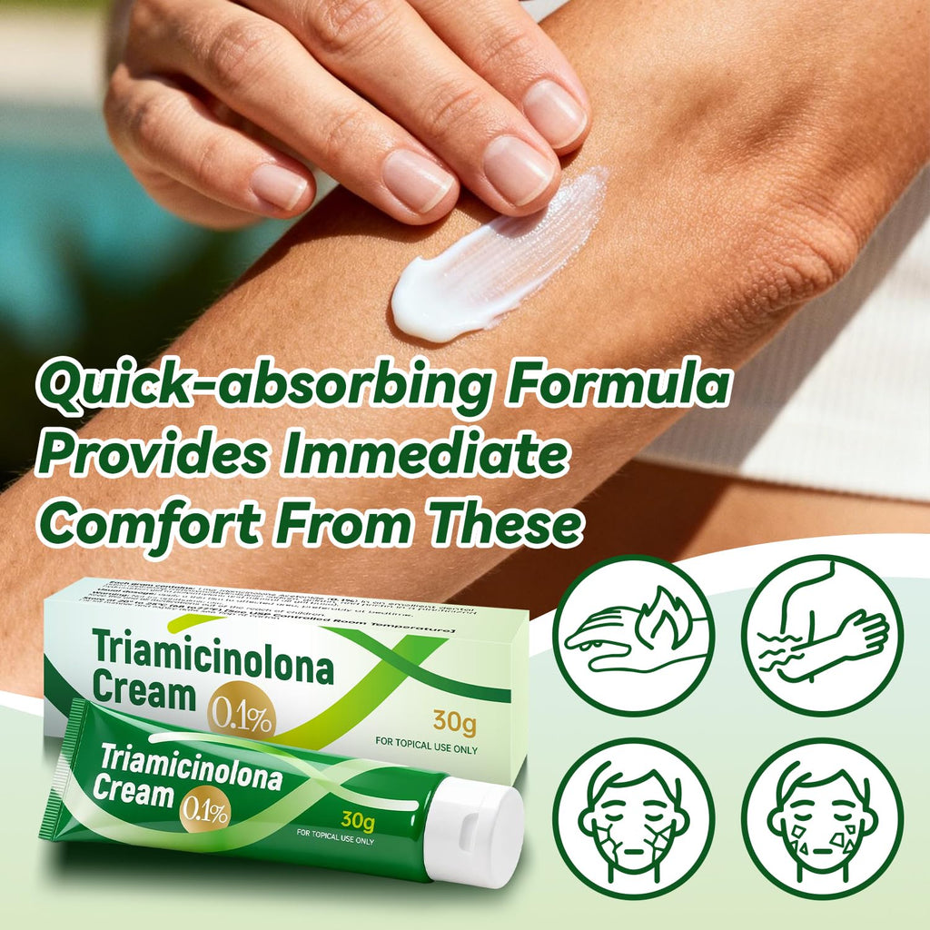 ULARCS Triamicinolona Non-Irritating Cream 0.1%, For All Skin Types, 30g