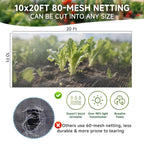 Nsitehalo 36pcs Garden Hoops for Raised Beds with Garden Netting, Clips