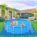 YEXEXINM 16 x 16 Ft Pool Ground Cloths,Swimming Pool Waterproof PE Swimming Pool Liner Pad for Protect Above Ground Pool Blanket for 8ft to 15ft Frame Above Ground Pools Accessories Prevents Punctures