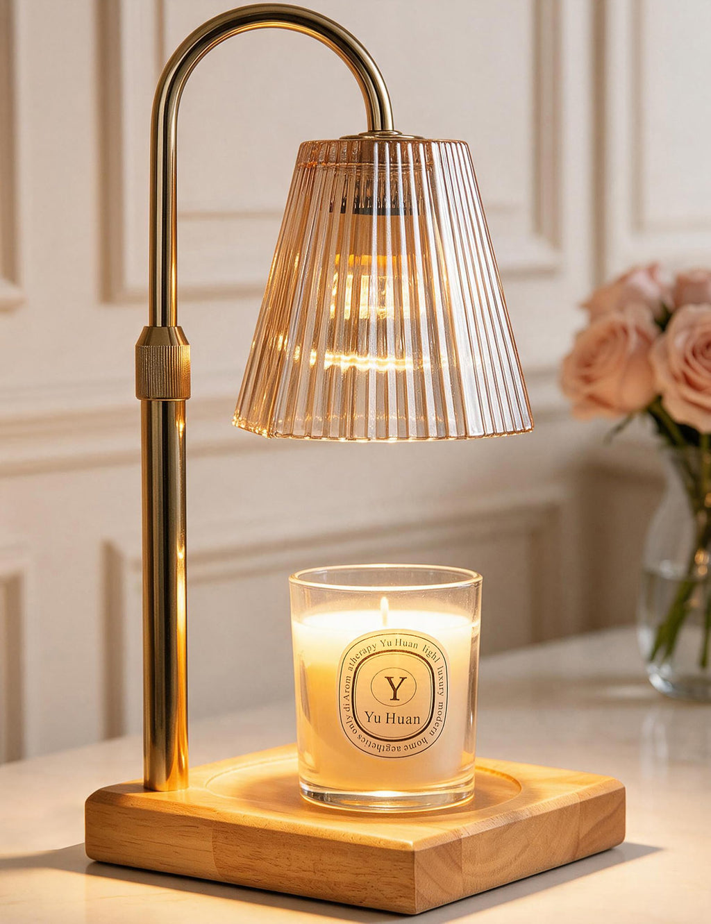 Allanmen Candle Warmer Lamp Gold, Home Decor, Brithday Gifts for Women Mom