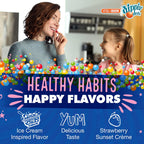Dippin Dots - Melatonin Gummies for Kids & Adults (30 Day Supply) Strawberry Sunset Creme Flavor | 2.5mg Per Kids Melatonin Gummy | Supplement for Faster & Longer Sleep | Gummies for Children (120 Ct)