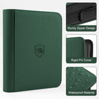 Toploader Binder, Holds 160 Toploaders, 100 Toploaders Included, 4-Pocket PU Cover Top Loader Binder for 3" x 4" Rigid Toploaders, Ringless Double-Sided Toploader Card Binder for TCG, Sport Cards