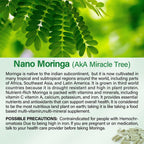 Bcuelov Moringa Capsules 2 Bottles | 800mg Pure Moringa Powder Capsules – Supports Energy, Immune Support, Gut Health, Green Superfood Contains Vitamins & Amino Acids