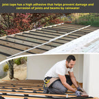 Hanotic Joist Tape for Decking 2'' X 50', 6 Rolls Weather Resistance Butyl Tape, Waterproof and Anti-Corrosion, Self-Adhesive for Wood Joists Decks Beams Roof Extend Deck Life