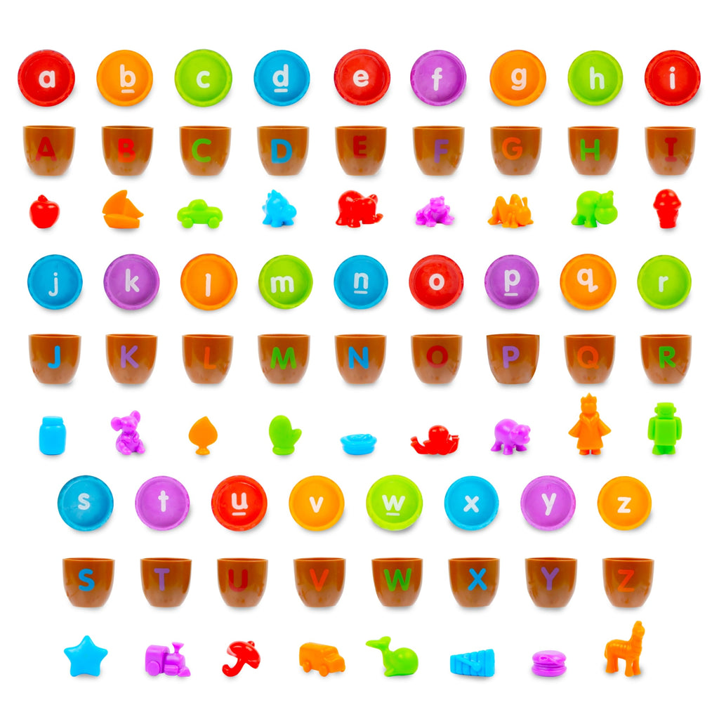 Learning Resources Alphabet Acorns Activity Set, Develops Letter Recognition, Educational Toys for Toddlers, Homeschool, Visual & Tactile Learning Toy, 78 Pieces, Ages 3+