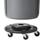 Rubbermaid Commercial Products Brute Twist on/Off Round Dolly, Black, Use with BRUTE Trash Can, Pack of 2