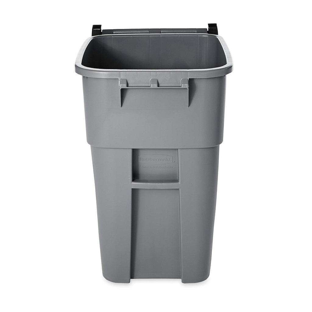 Rubbermaid Commercial Products BRUTE Rollout Plastic Trash/Garbage Can/Bin with Wheels 65 Gal for Restaurants/Hospitals/Offices/Back of House/Warehouses/Home