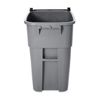 Rubbermaid Commercial Products BRUTE Rollout Plastic Trash/Garbage Can/Bin with Wheels 65 Gal for Restaurants/Hospitals/Offices/Back of House/Warehouses/Home