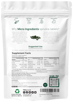 Micro Ingredients Organic Spirulina Supplement, 720 Tablets (4 Month Supply), No Filler & Non-GMO, Rich in Vegan Protein, Vitamins & Prebiotics, Premium Spirulina Pills