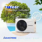 AQUASTRONG Inverter Swimming Pool Heat Pump,Pool Heater for Above Ground and Inground Pool Heating Smart WiFi Control and Cooling Pool Heater Pools Up to, 26000 Gallons