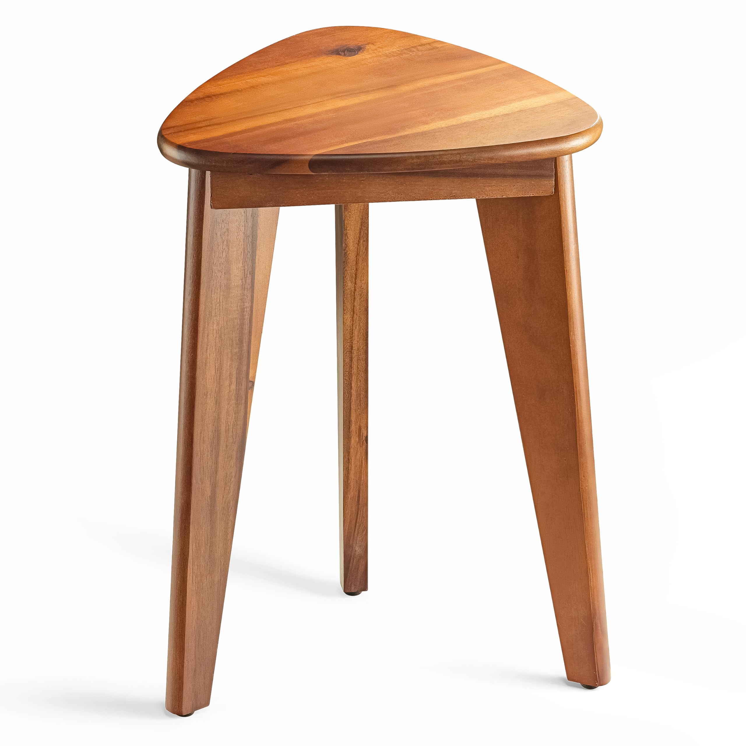 HOLANA Corner Shower Foot Rest - Wooden Showers Stool Seat for Shaving Legs - Small Corner Shower Benches for Inside Shower - Waterproof Bath Step Stools Bench for Bathroom