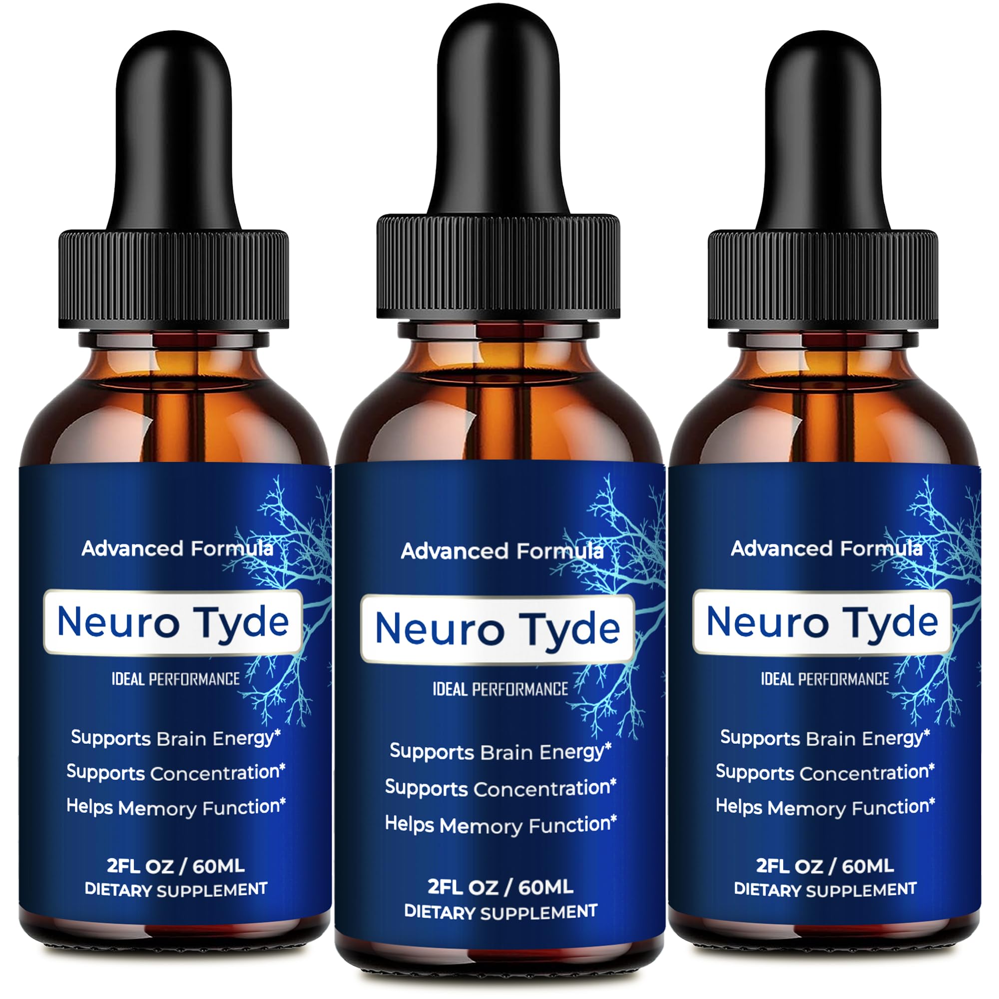 NeuroTyde Drops, Neuro Tyde Droppers Reviews (3 Pack)