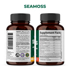 Shilajit Sea Moss Ashwagandha Combo Bundle - Black Seed Oil, Turmeric, Rhodiola Rosea, Panax, Ginseng Supplement | 120 Capsules, Better Than Gummies, Resin | Seamoss for Men & Women