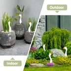 OUUJUOZ Metal Outdoor Goose Statue - Garden & Yard Decor, 17" Lawn Goose Figurine with Vibrant Rust-Resistant Finish, Weatherproof Metal Goose Decor for Patio, Entryway or Garden Gifts for Women