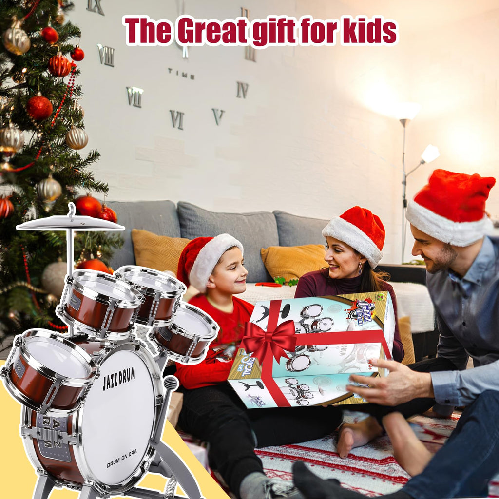 Kids Drum Set for Toddlers 3-5 - Musical Instruments Toys Birthday Gifts