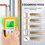 Stud Finder Wall Scanner Detector - 5 in 1 Electronic Wall Wood Metal Stud Locator Edge Center Sensor Beam for Live AC Wire Pipe Metal Lumber Joist Drywall Framing Detection