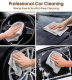 KitchLife Microfiber Cleaning Cloth Roll, 100 Pack - Tear-Away Microfiber Paper Towels, Lint-Free, Reusable, Washable for Kitchen, Car, Dishes, and Sensitive Surfaces (Light Gray)