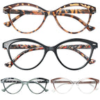 HEEYYOK 1.75 Readers For Women Small Face Womens Reading Glasses Cat Eye 4-Pack Cheaters Reading Glasses Comfort Spring Hinge