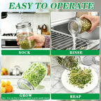 2-in-1 Seed Sprouting Set, Green Onion Regrower Kits Onion Planter Scallion