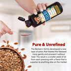 Barlean's Organic Lignan Omega 3 Flaxseed Oil Liquid Supplement for Men and Women, Cold Press Flax Seeds, 7230mg ALA Fatty Acid, Vegan and Gluten Free, 16 oz