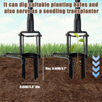 Bulb Planter Tool Long Handle,Soil Sampler Lawn Aerator with Soft Grip,Serrated Base Gardening Bulb Transplanter,Heavy Duty Sod Plugger for Digging Holes to Plant Daffodils,Tulips, Iris