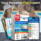 DROPLYTIX 10-in-1 Pool & Spa Water Test Kit with App, Hot Tub, Saltwater, Chlorine, Cyanuric Acid, Alkalinity, Hardness, pH, Nitrate, Sulfate, Digital Water Quality Testing Strips (DXPOOL-R10-S10)