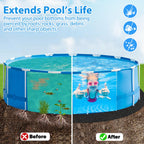 Thickened Pool Liner Pad for Above Ground Pool,Heavy Duty 18 FT Round Under Pool Mat Padding, Pool Ground Pad Mat Under Pool for Pool Bottom, Prevent Punctures, Extend Liner Life