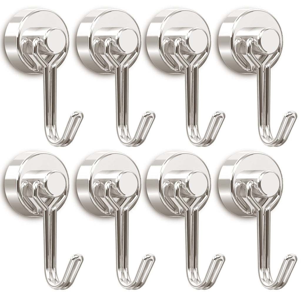 Tohoer Magnetic Hooks, Neodymium Magnets Hook Heavy Duty 30LBS with Rust Proof for Fridge, Refrigerator, Oven, Grill, BBQ, Key, Tools Holder, Utensil, Kitchen, Outdoor, Magnet for Hanging Wreaths