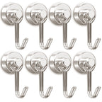 Tohoer Magnetic Hooks, Neodymium Magnets Hook Heavy Duty 30LBS with Rust Proof for Fridge, Refrigerator, Oven, Grill, BBQ, Key, Tools Holder, Utensil, Kitchen, Outdoor, Magnet for Hanging Wreaths