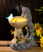 Nacome Solar Dog Garden Statues: Weatherproof Resin Decor
