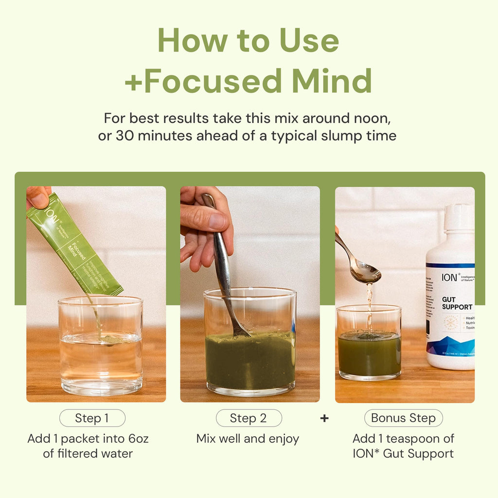ION* Intelligence of Nature Focused Mind Nootropic Drink Mix, 5 Packets