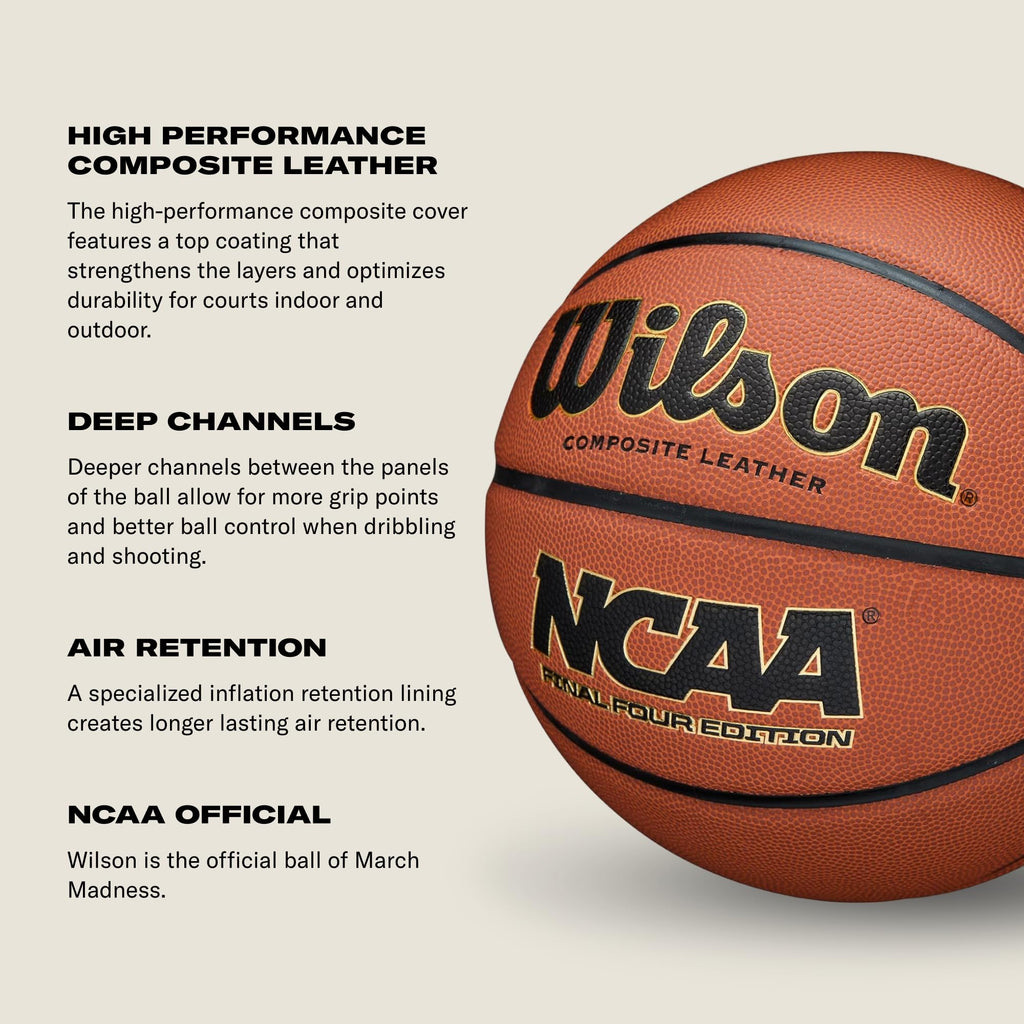WILSON NCAA Final Four Edition Indoor/Outdoor Basketball - Size 7-29.5', Brown