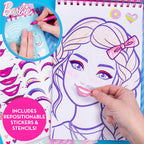Horizon Group USA Barbie Magazine - Create Hair & Makeup Looks with 130+ Stencils, 180+ Stickers, Crayons & Pretend Makeup