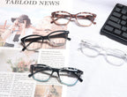 OLOMEE Reading Glasses Women Ladies Readers +0.75 Stylish Women's Magnifying Cheaters Glasses 4 Pack Lightweight Comfortable Fit