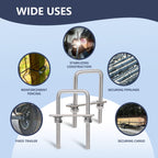 SRZTXU 8 Sets M8 Square U-Bolts,u-Bolts 1.5 inch Wide,304 Stainless Steel Square u-Bolts,with Nuts,Bolt Plate and washers (8, M8 x 40mm x 100mm)