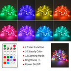 osteplus Fairy Lights Battery Operated String Lights Color Changing 2 Pack