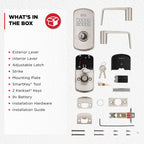 Kwikset SmartCode 955 Light Commercial 10-Button Keypad Satin Nickel Electronic Kingston Lever, Featuring Convenient Keyless Entry, 3-Year Battery Life and High Traffic Durability