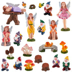 24 Days Magic Fairy Garden Accessories Advent Calendar, Waterproof Fade Resistant DIY Miniature Garden Decor Holiday Birthday Countdown Surprise Gift for Kids Fairy Lovers