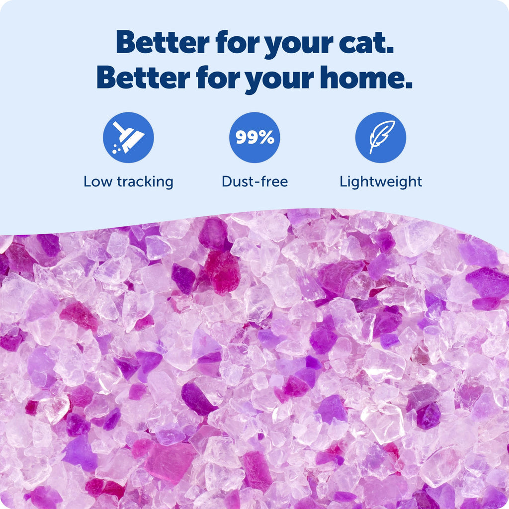 PetSafe ScoopFree Premium Crystal Litter, Lavender Scent, 4.3Lb Bag, 2 Pack