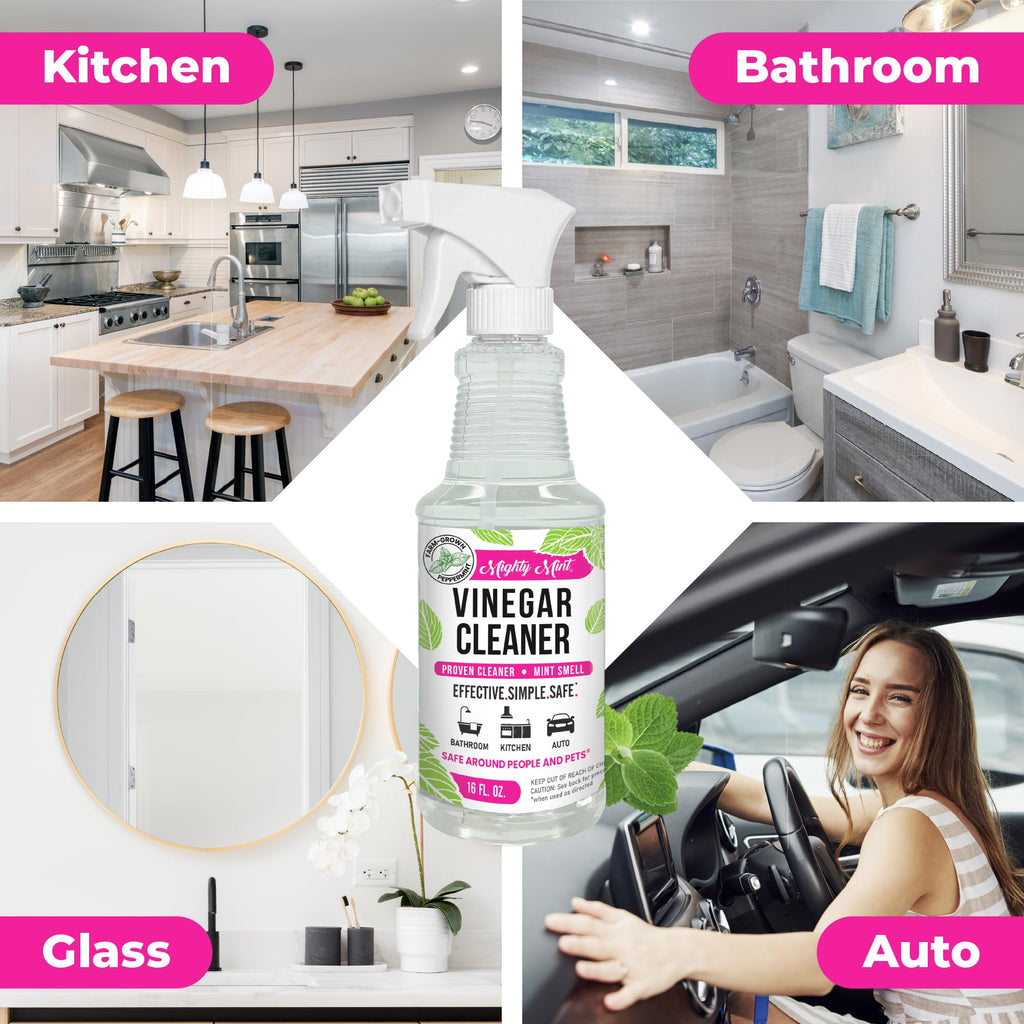 Mighty Mint Vinegar Cleaner, All-Purpose Spray, Spearmint Scent, 16oz