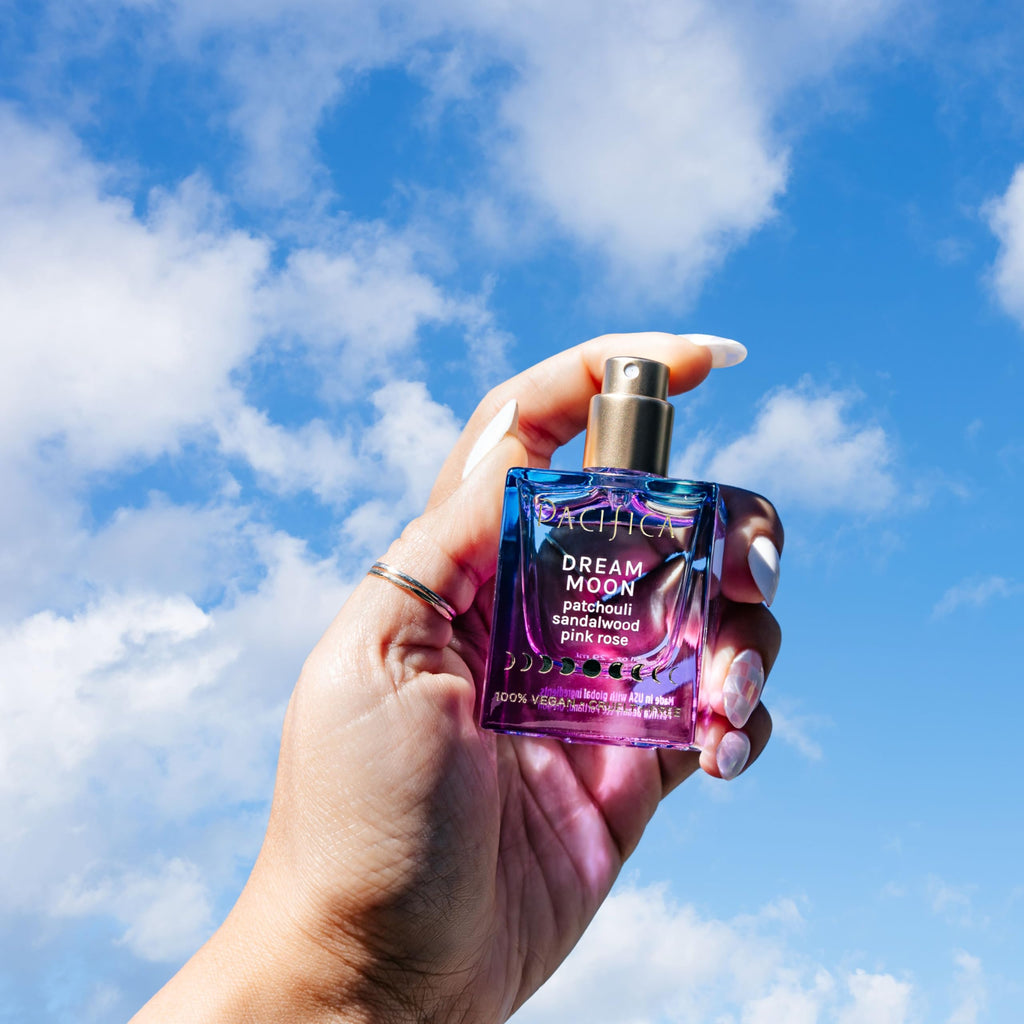 Pacifica Dream Moon Womens Spray Perfume 1 fl oz ��� Long-Lasting Floral Woody Fragrance for Her - Rose, Patchouli, Sandalwood ��� 100% Vegan, Cruelty-Free, Phthalate-Free Fragrance