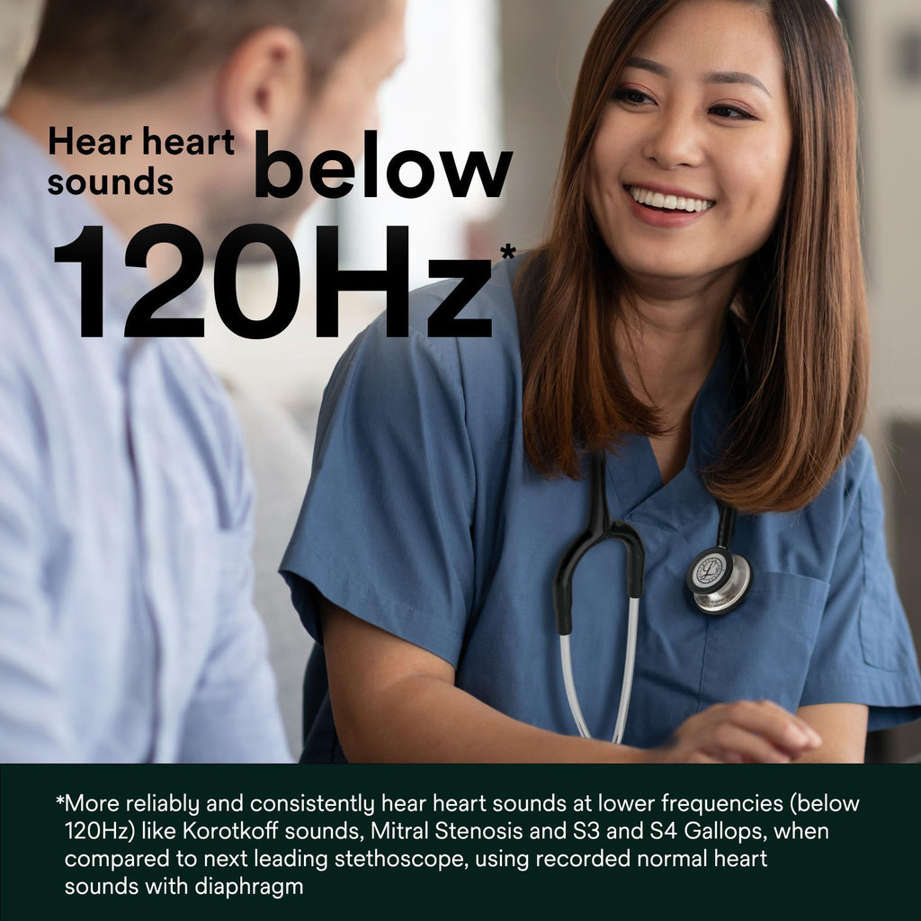 3M Littmann Classic III Monitoring Stethoscope, 5620, More Than 2X as Loud, Weighs Less, Stainless Steel Chestpiece, 27" Black Tube