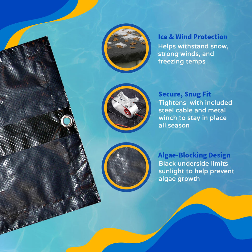 Blue Wave 8-Year 28-ft Round Above Ground Pool Winter Cover