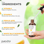 PURA D'OR 20% Vitamin C Facial Serum 4 Oz - Antioxidant Blend with Retinol, Hyaluronic Acid, Vitamin E & Ferulic Acid - Hydrating Lightweight Skincare Formula - Men and Women Daily Use Skin Care Plus