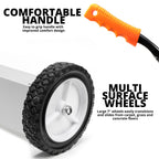 NEIKO 53416A 24” Rolling Magnetic Sweeper with Wheels, 50 Pound Capacity, Adjustable Handle & Floor Magnet Clearance Height, Metal Pick Up and Nail Magnet, Floor Sweeper for Construction, Shop, Etc.