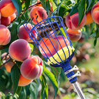 RAIN SPIRIT Fruit Picker Pole tool with Basket, 6FT Telescoping extension fruit picking rod for Apples Mango Orange Pear Tree Picker, nut picking with Adjustable stainless steel rod