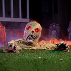 JOYIN Halloween Zombie Groundbreaker Outdoor Decoration, Zombie Groundbreaker with Light-up Eye and Creepy Sound (IR Sensor Activated) for Halloween Outside, Lawn, Graveyard Decor, Haunted House Props