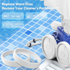 Funmit Pool Cleaner All Purpose Tire Replacement Part Compatible with Polaris 280 360 180 380 C10 C-10 Pack of 6