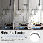 GvvooHome Dimmable LED Edison Bulb, E26 Light Bulb 60 watt Equivalent, Soft White 2700K, ST58 Vintage Light Bulbs, 90+ CRI, E26 Medium Base, Clear Glass, 4 Pack
