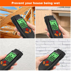 Wood Moisture Meter, with battery and LCD display, suitable for quick determination of moisture content of many types of logs, paper, plywood, plaster walls, floor coverings, etc.